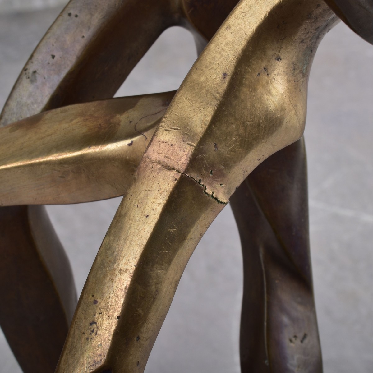 Ben Avivi Zion Abstract Bronze and Brass Couple