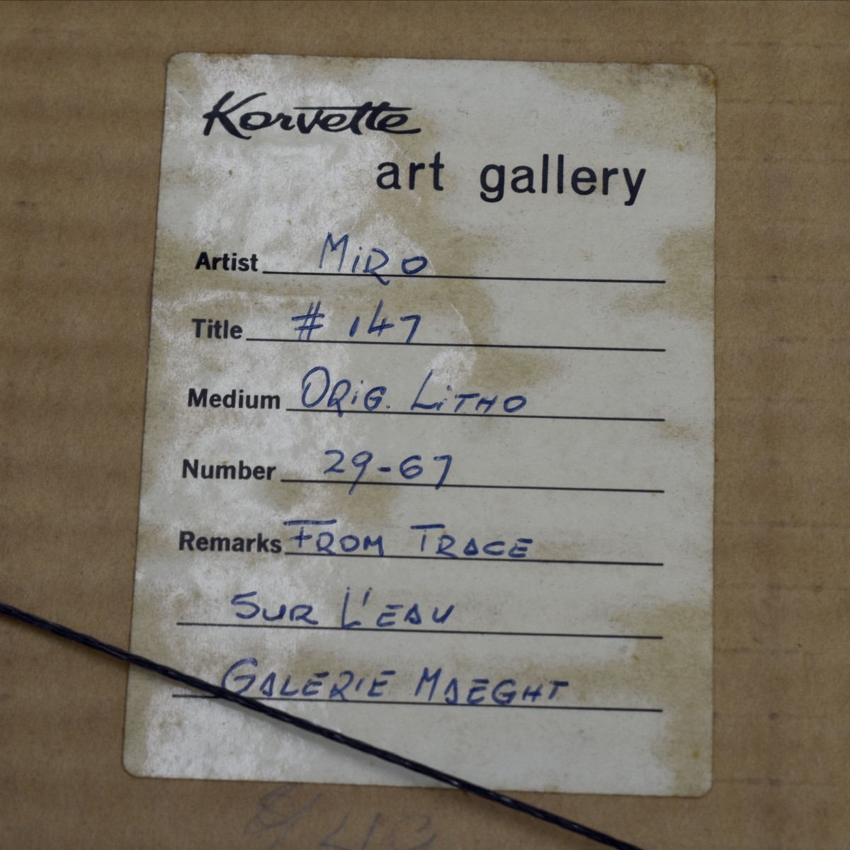 Joan Miro, Spanish (1893-1983)