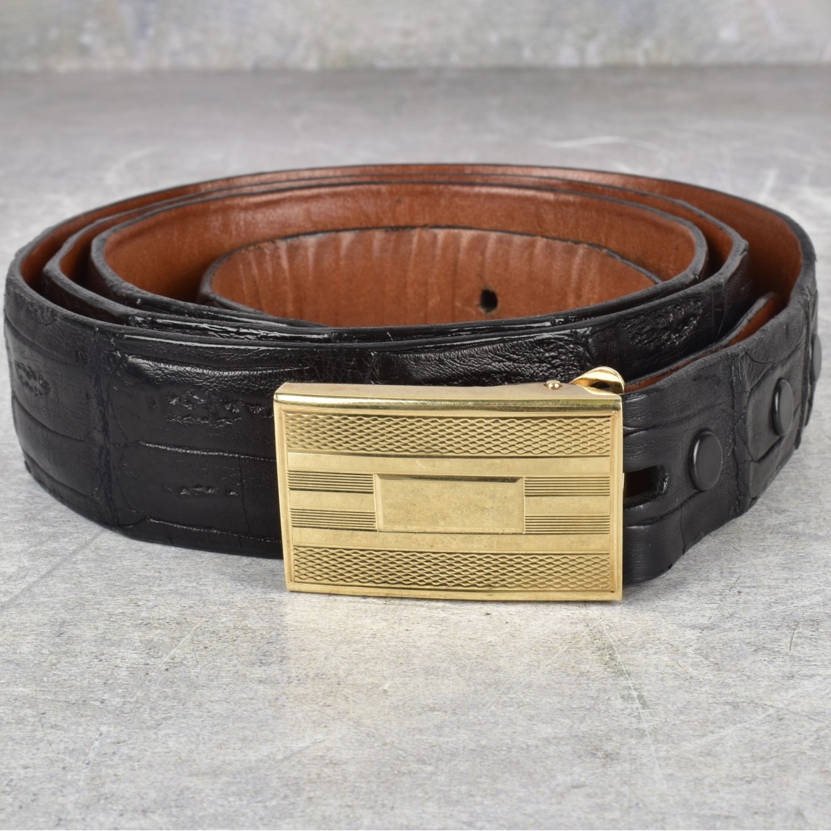 Men's 14 Karat Yellow Gold Belt Buckle