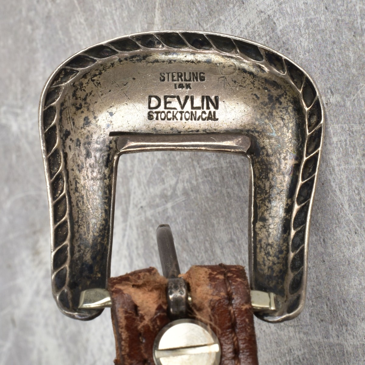 Vtg. Leather and Silver-Rose Gold Belts