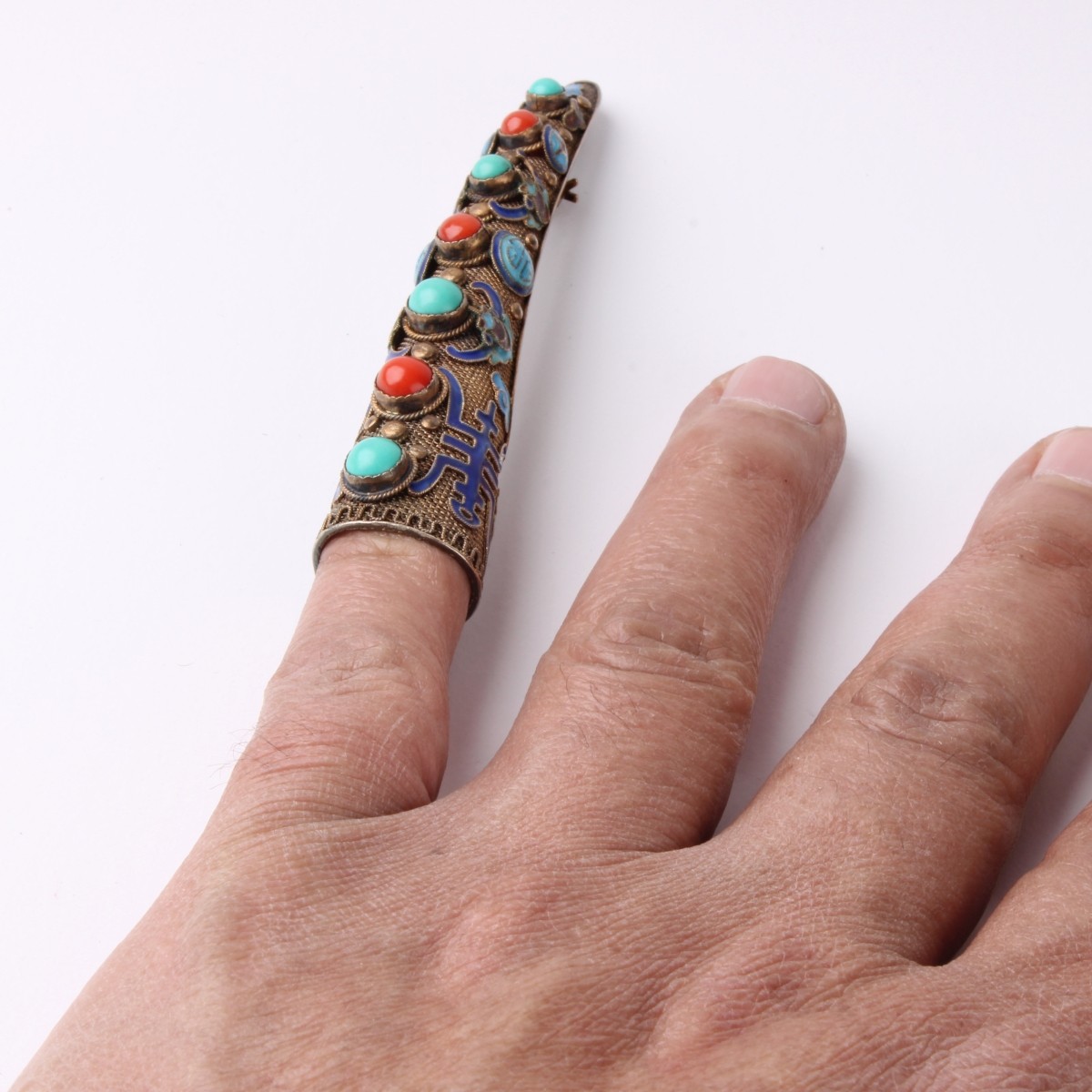 Chinese Silver Nail Guard / Pin