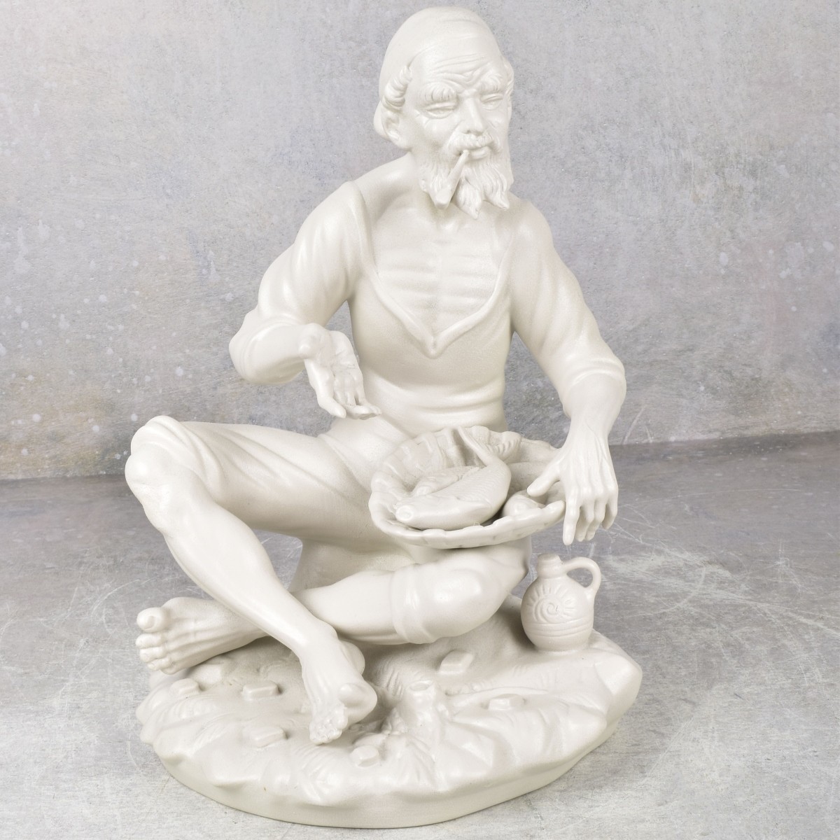 Vintage Dresden Bisque Fisherman