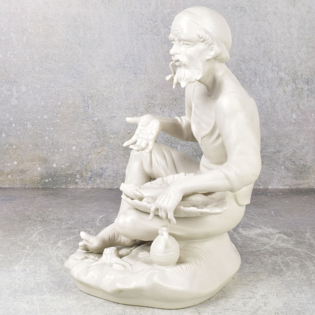 Vintage Dresden Bisque Fisherman