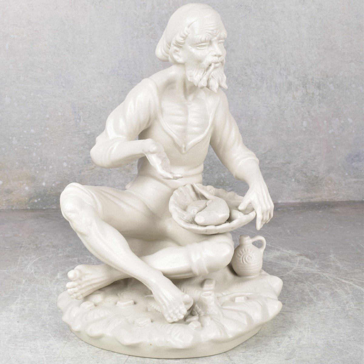 Vintage Dresden Bisque Fisherman