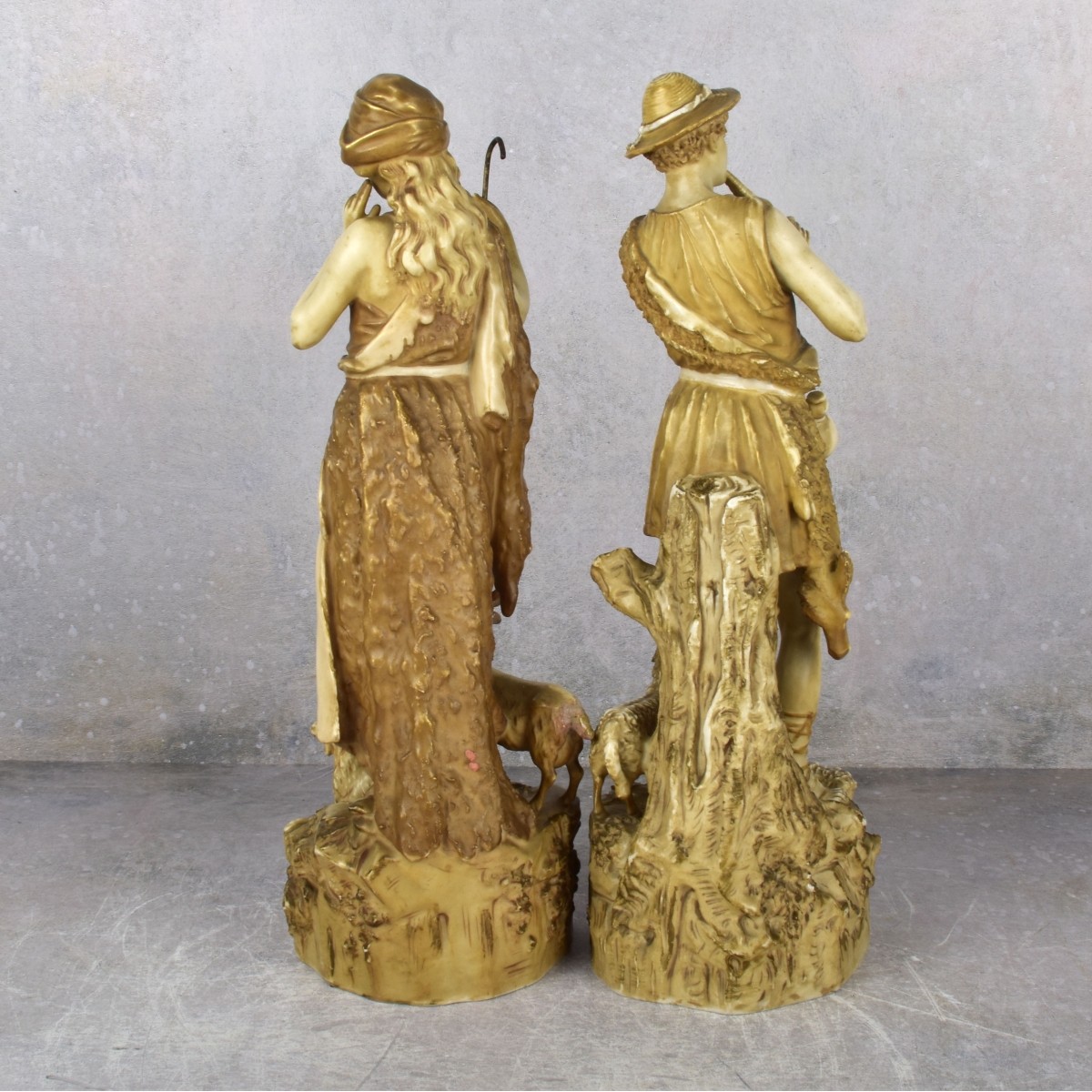 Antique Pair of Royal Dux Figures