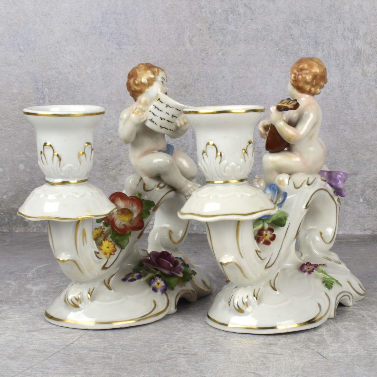 Antique German Von Schierholz Candlesticks