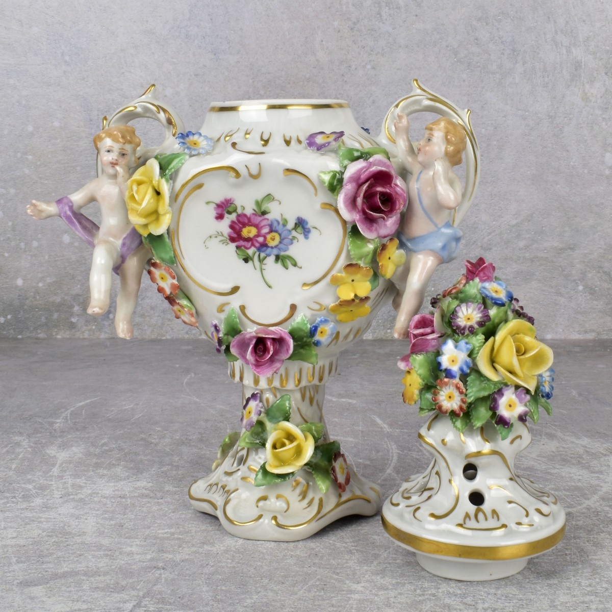 Antique German Von Schierholz Urn/Cover