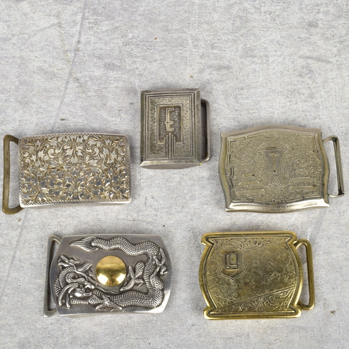 Collection of Silver Belt Buckles