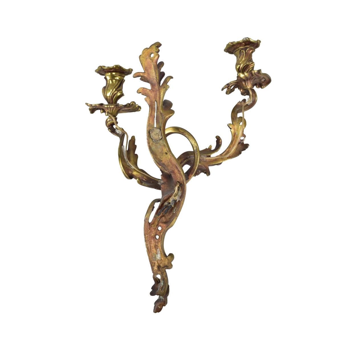 French Rococo Style Bronze Sconces