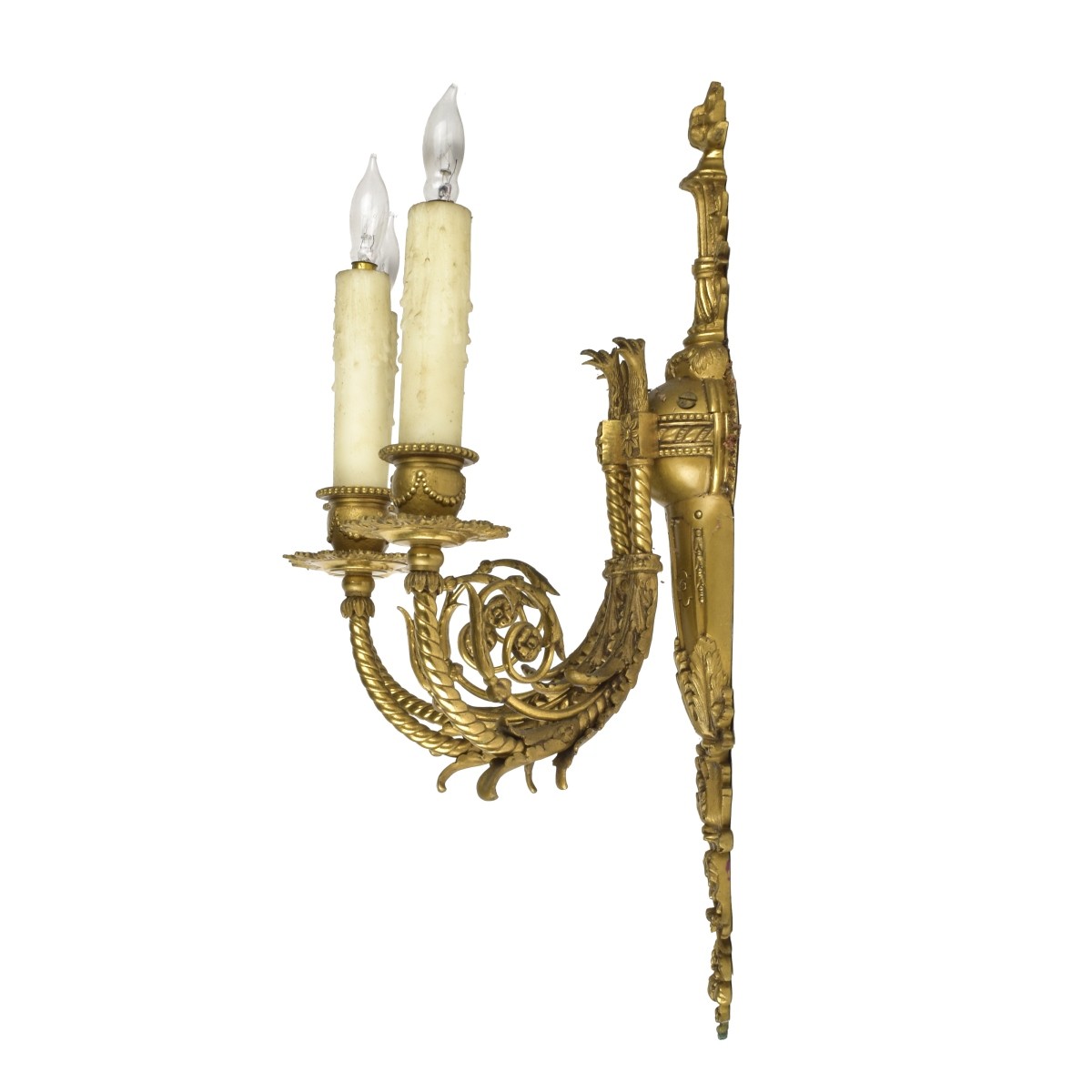 Pair of Louis XVI Style Bronze Sconces