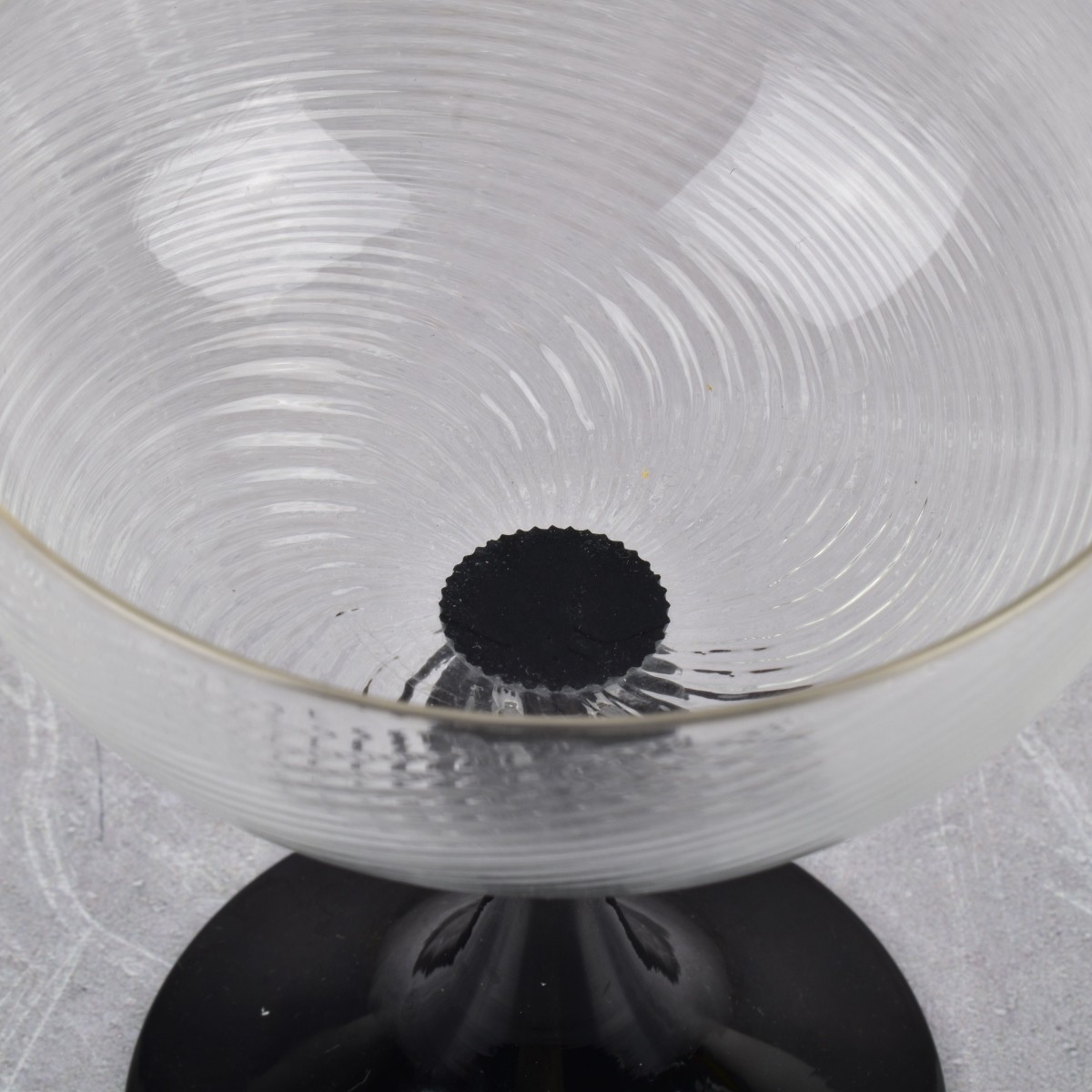 Vintage Hand Blown Optic Swirl Glasses