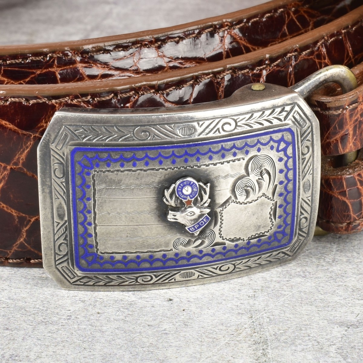 Vintage Men's Leather and Silver Belts