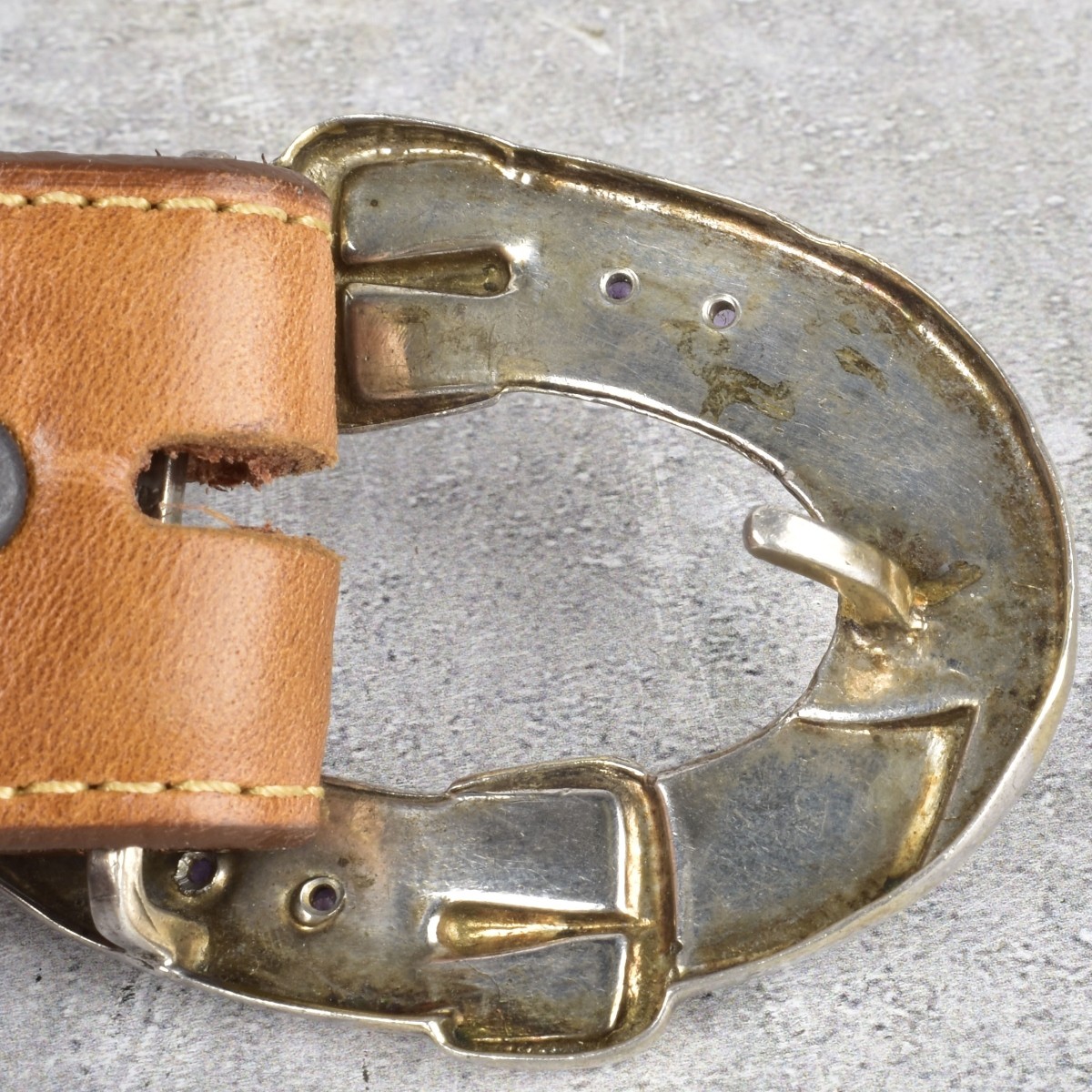 Vintage Men's Leather and Silver Belts