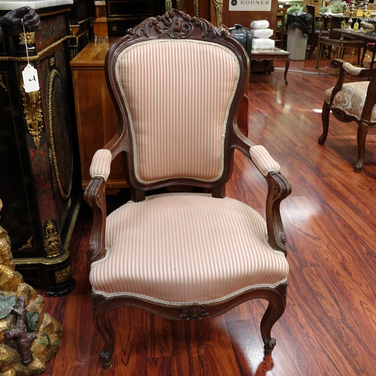 French Louis XV Style Fauteuil Armchair