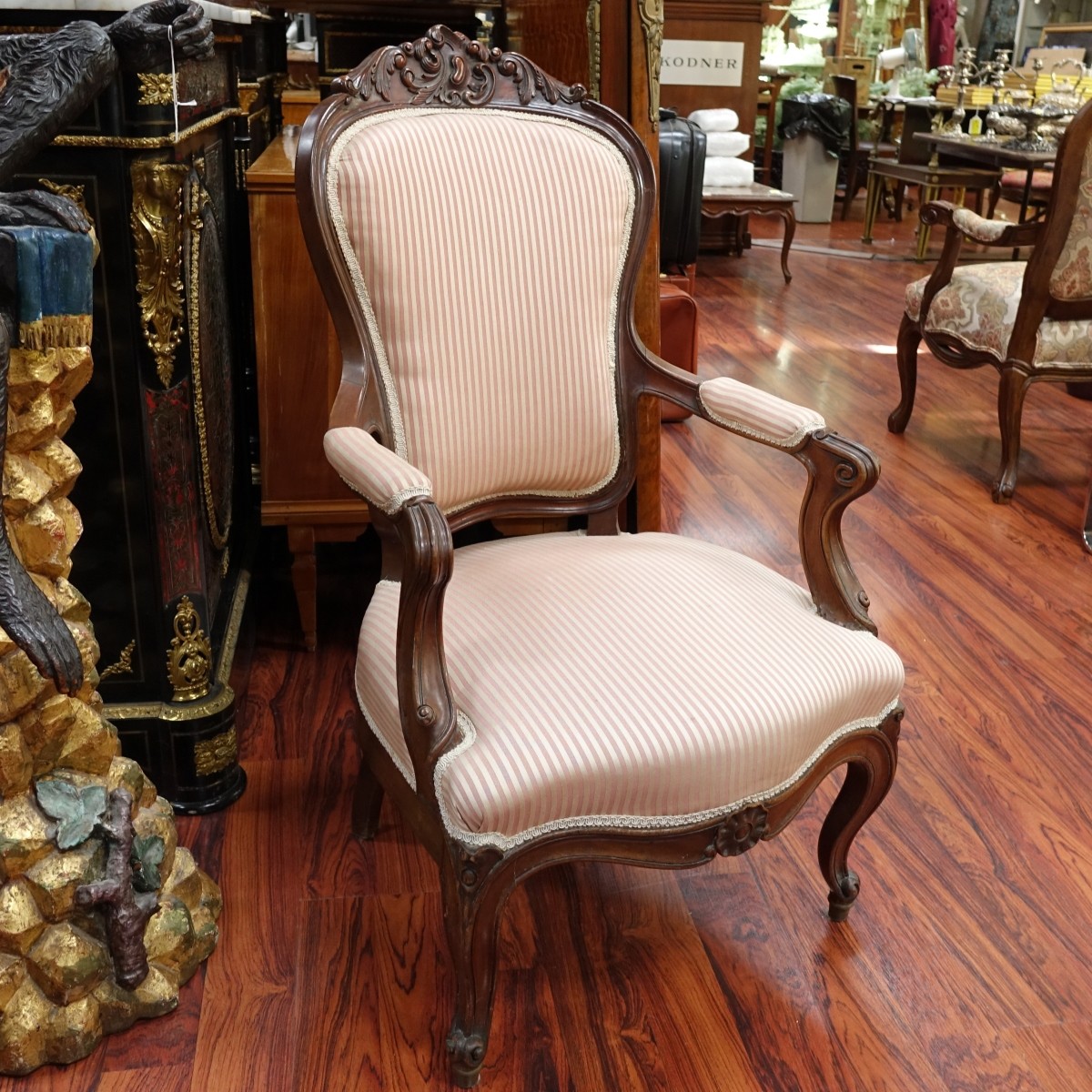 French Louis XV Style Fauteuil Armchair