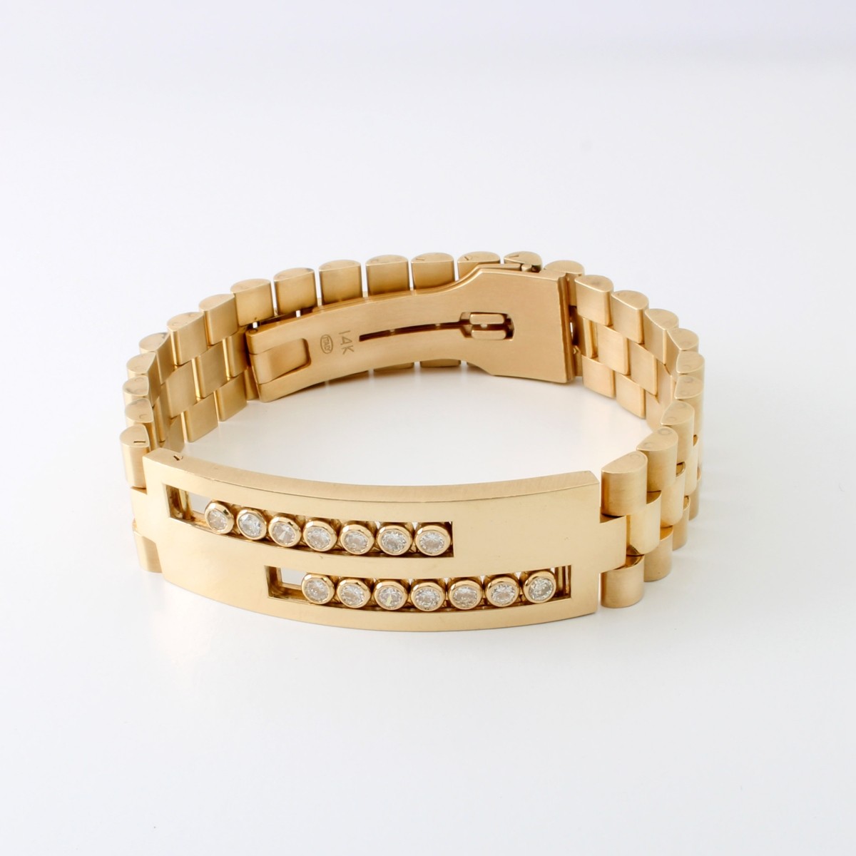 Men's 14KT Yellow Gold Rolex Style Bracelet