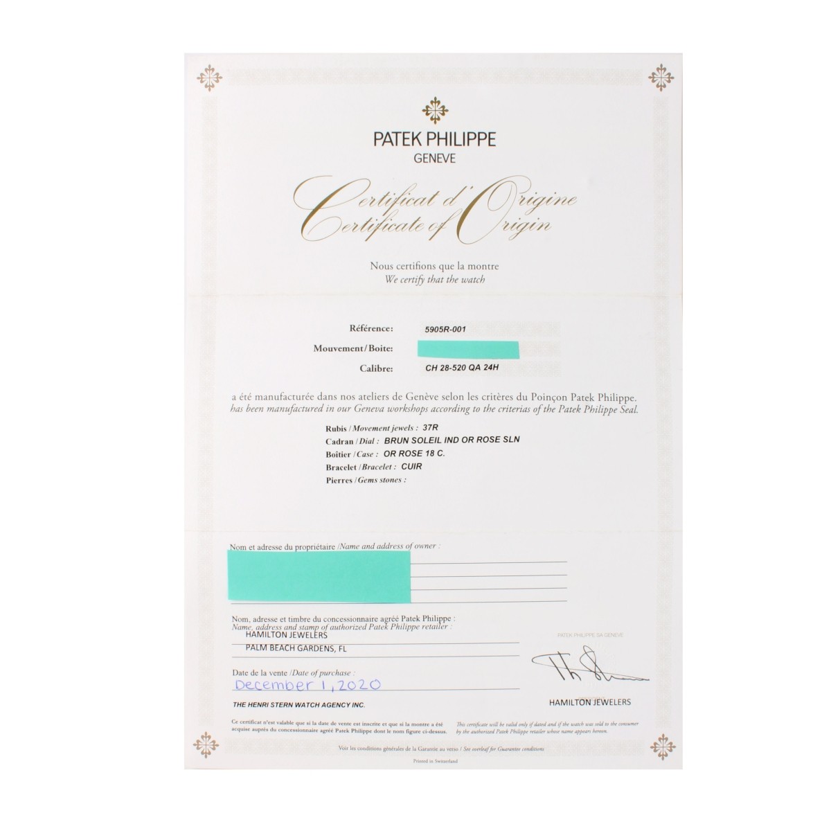 Patek Philippe Annual Calendar Chronograph