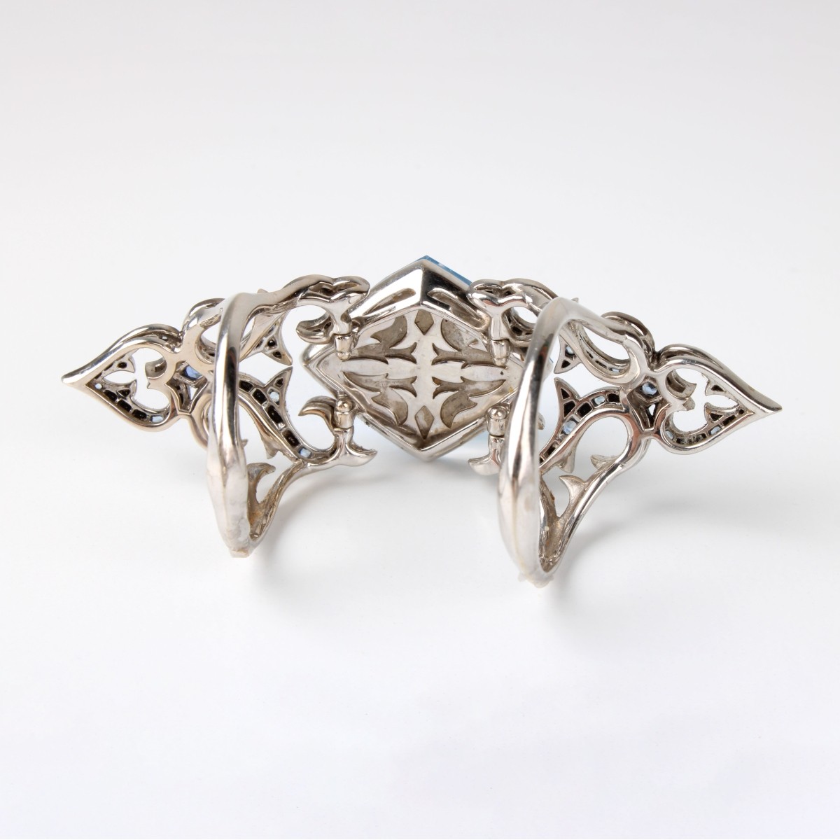 Opal, Sapphire, Diamond and 14K Ring