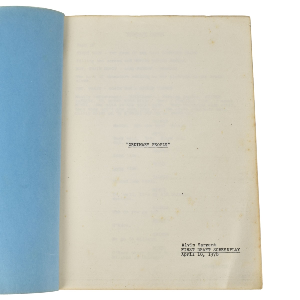 "Ordinary People" Screenplay