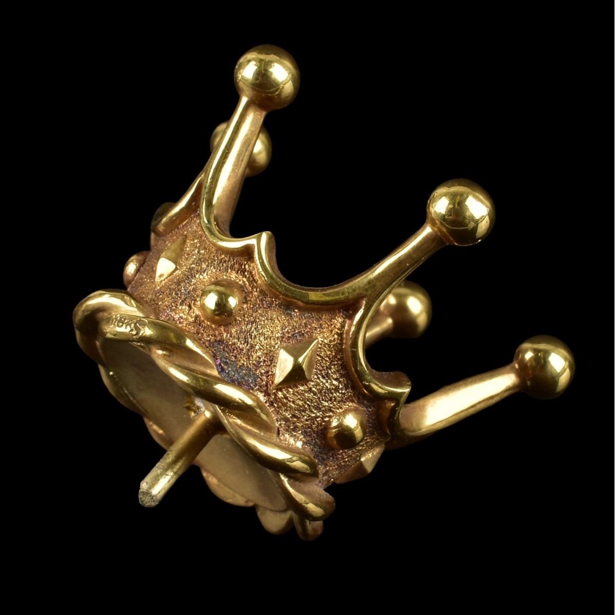 Steuben Crystal and 18K Frog Prince