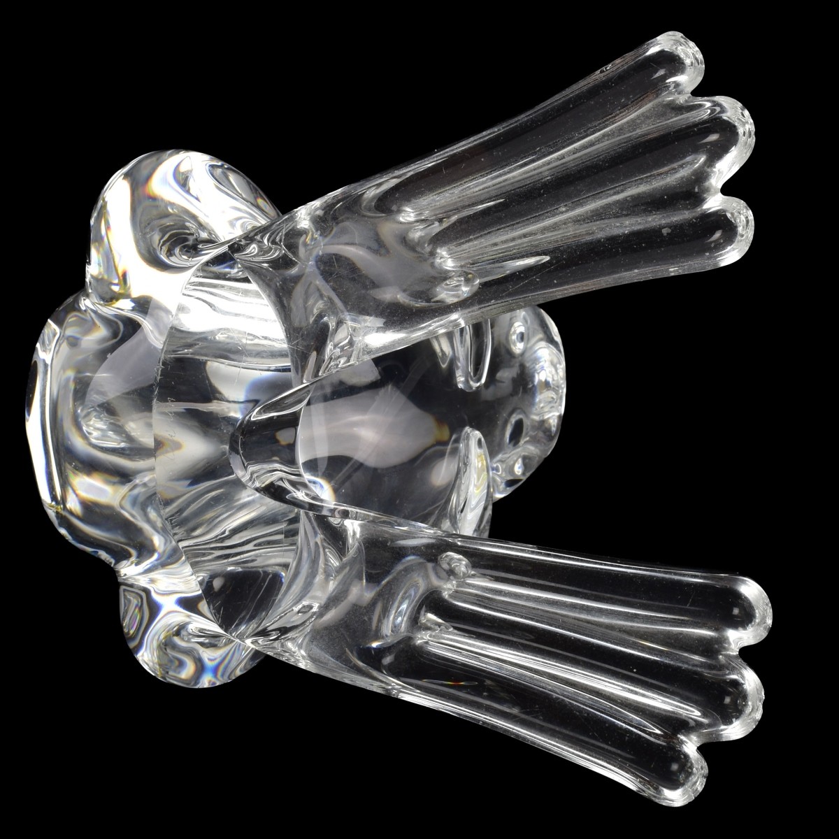 Steuben Crystal and 18K Frog Prince