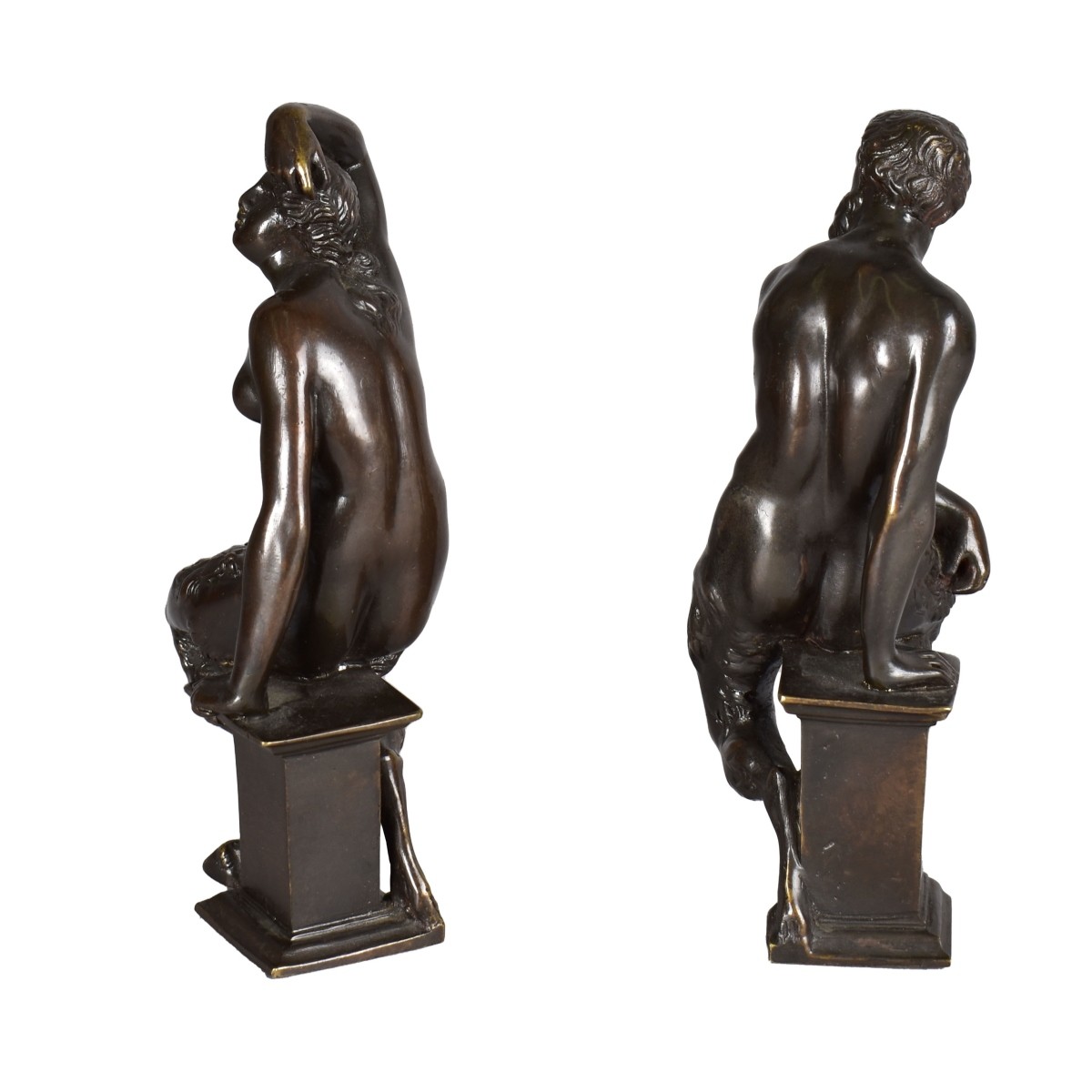 Pair Neoclassical Style Bronze Sculptures