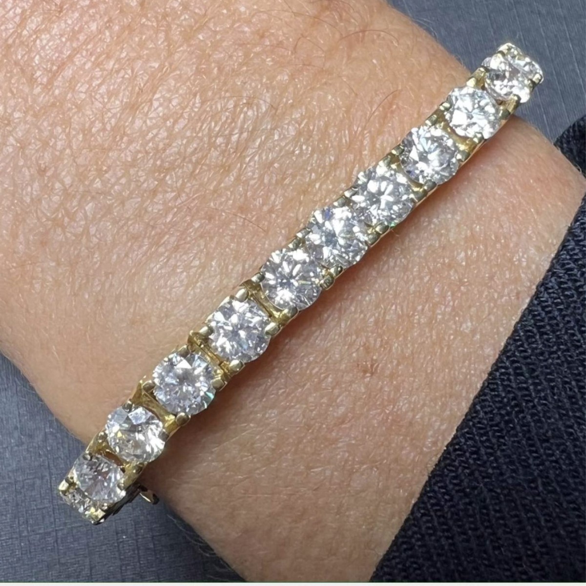 Diamond and 14K Tennis Bracelet