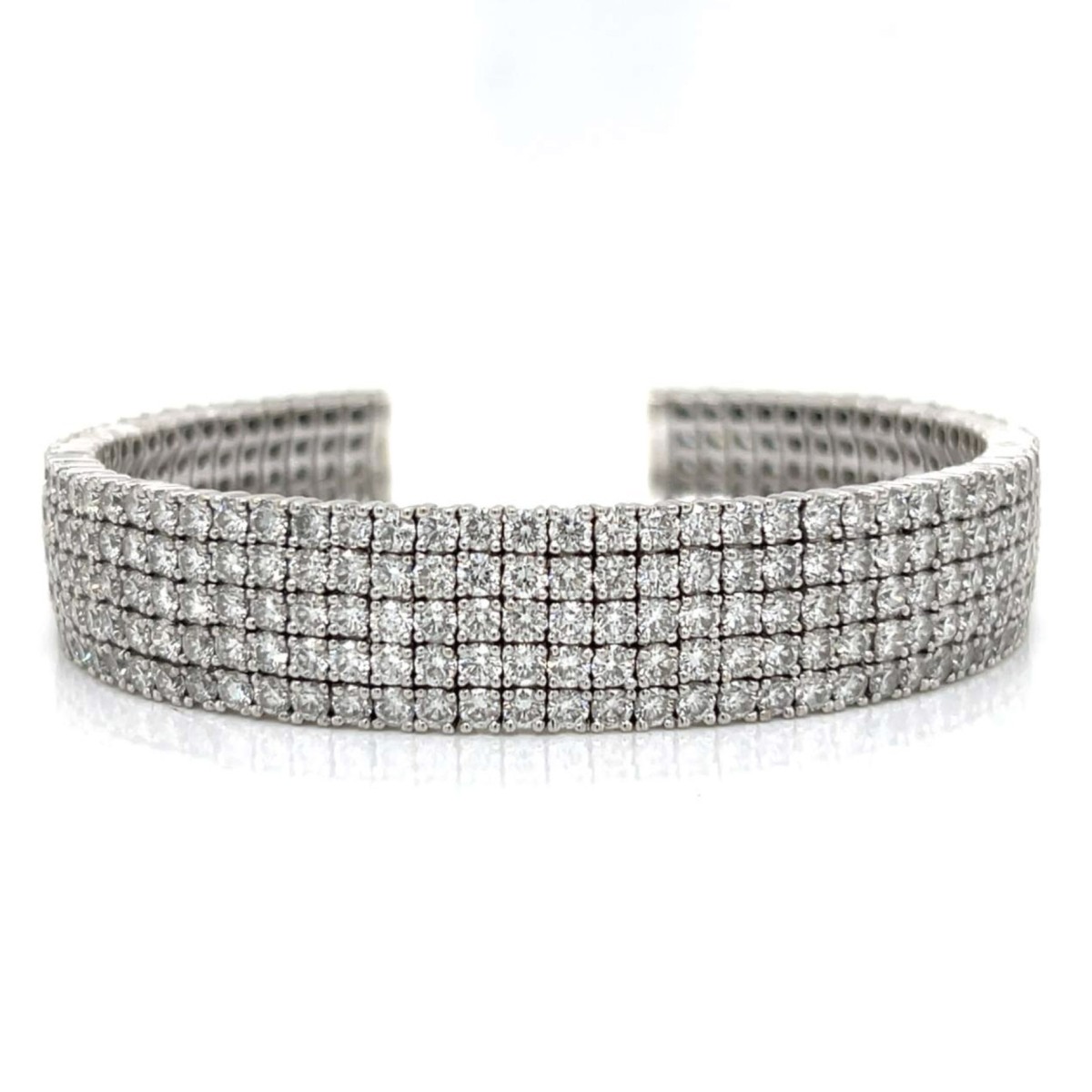 Diamond and 18K Cuff Bangle