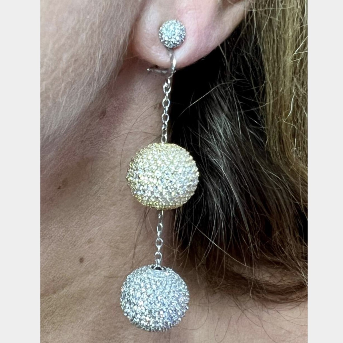 Diamond and 18K Earrings