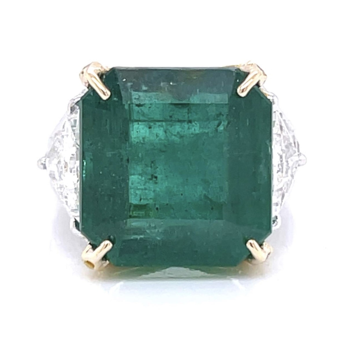 GIA Emerald, Diamond and 18K Ring