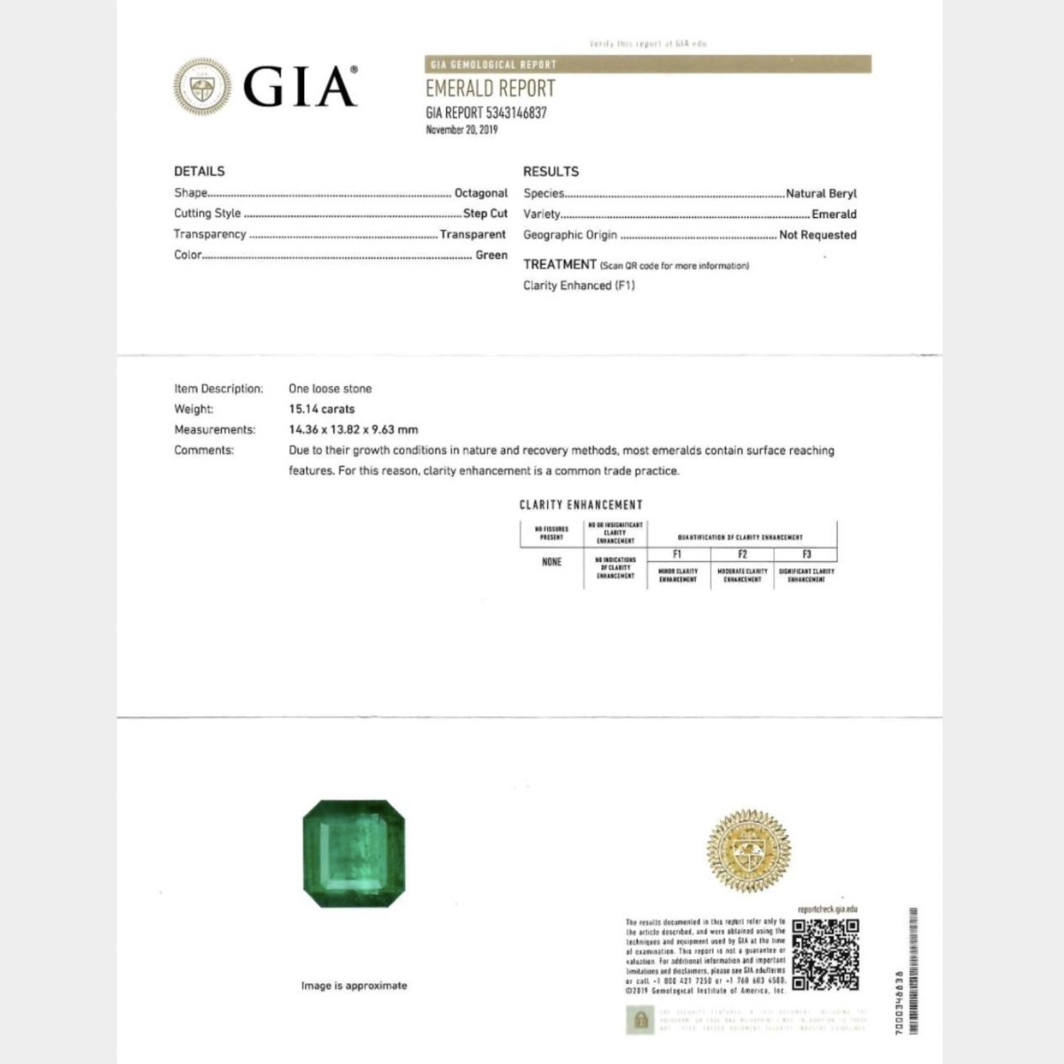 GIA Emerald, Diamond and 18K Ring