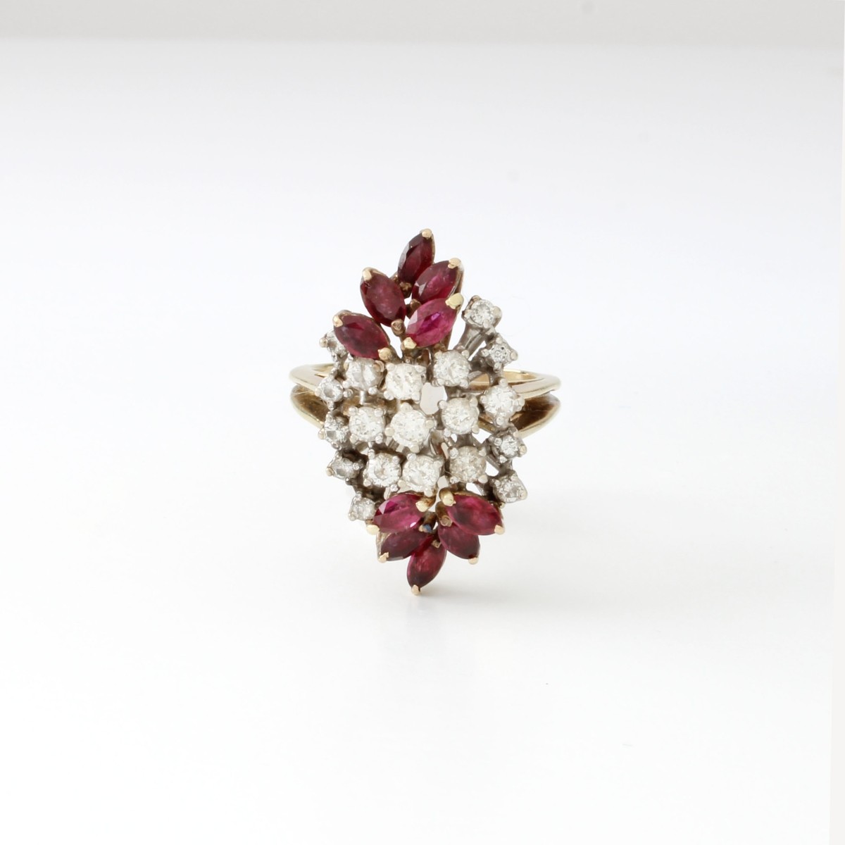 Diamond, Ruby and 14K Ring