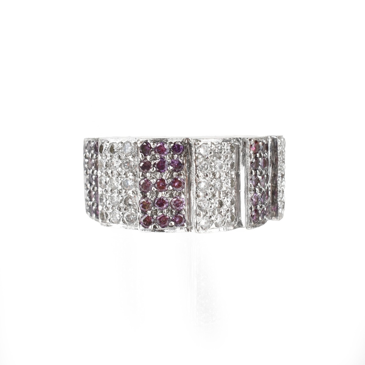 Diamond, Amethyst and 14K Ring