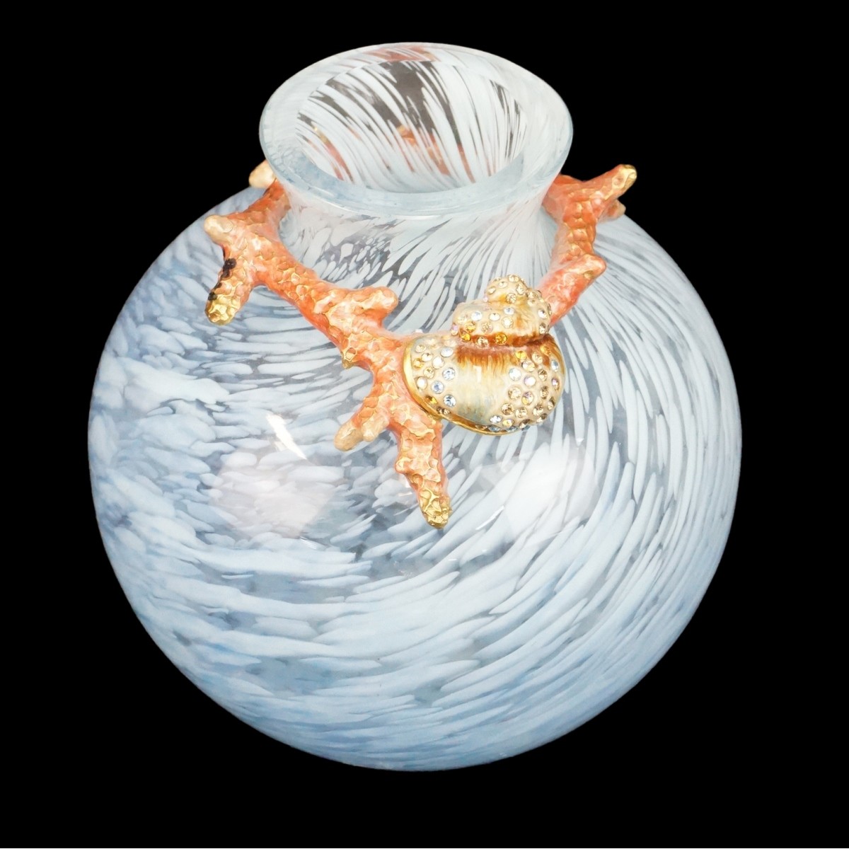 Jay Strongwater Art Glass Vase