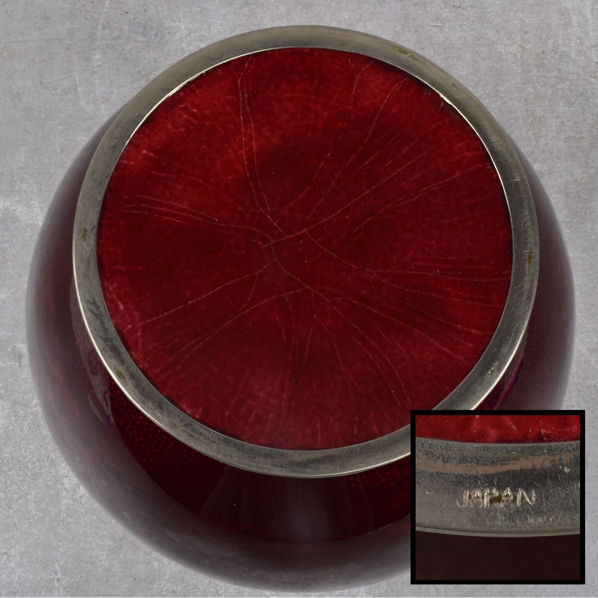 Vintage Japanese Akasuke Ginbari Vase