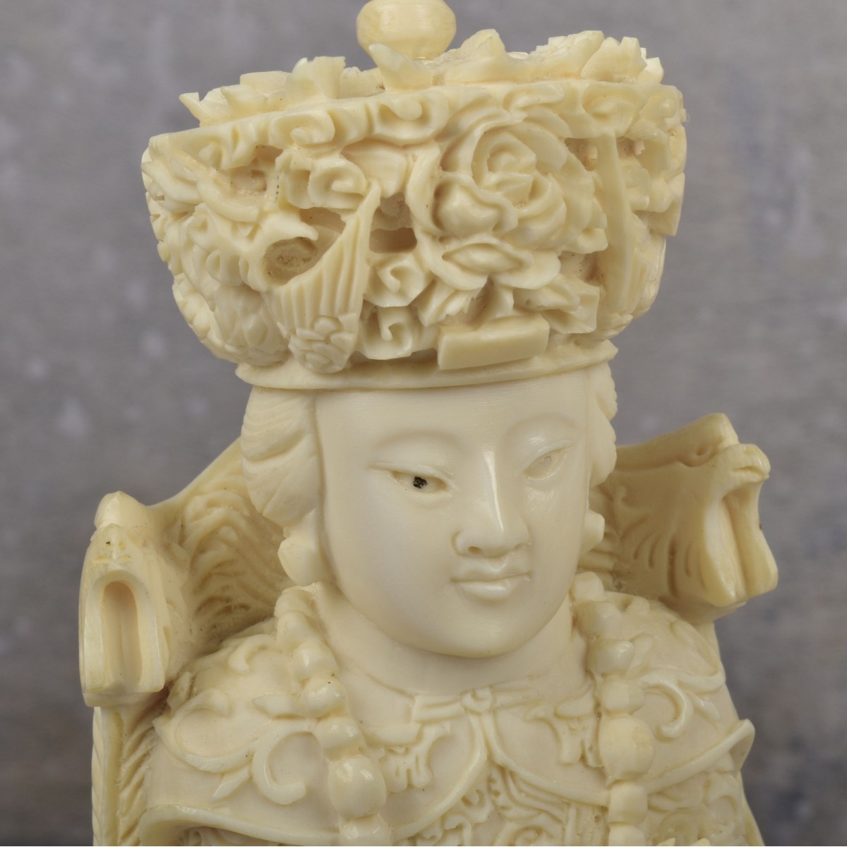 Antique Carved Chinese Emperor/Empress Figures