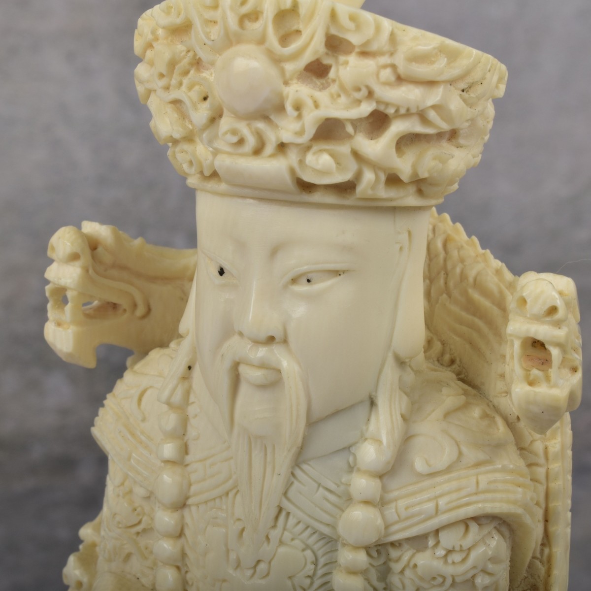 Antique Carved Chinese Emperor/Empress Figures