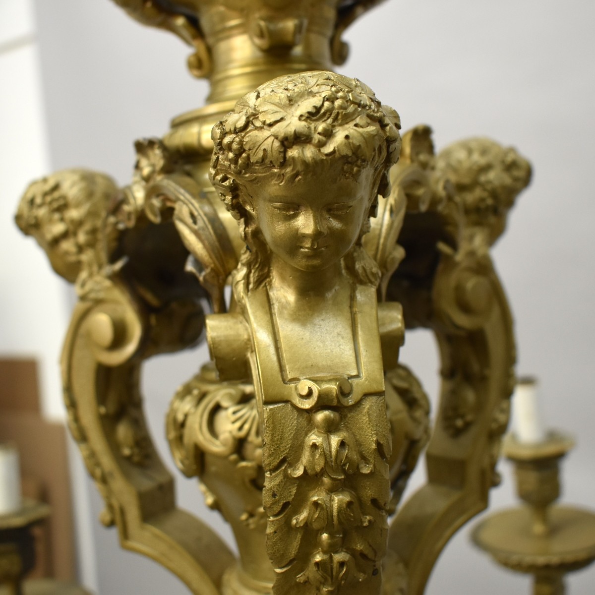 French Gilt Bronze Neo-Classical Chandelier