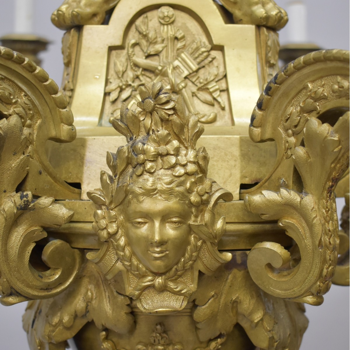 French Gilt Bronze Neo-Classical Chandelier