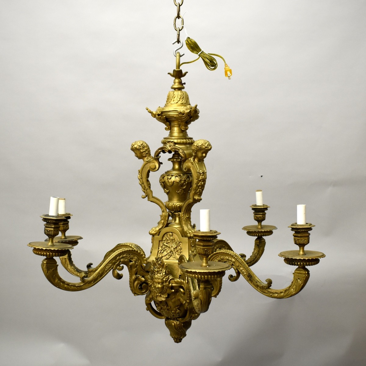 French Gilt Bronze Neo-Classical Chandelier