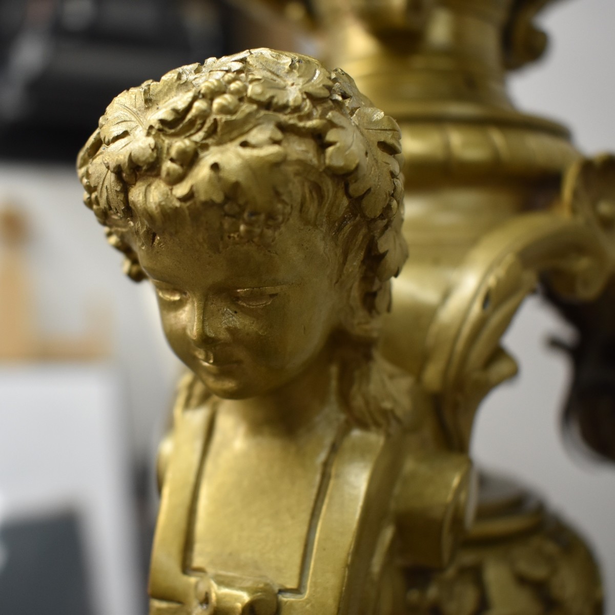 French Gilt Bronze Neo-Classical Chandelier