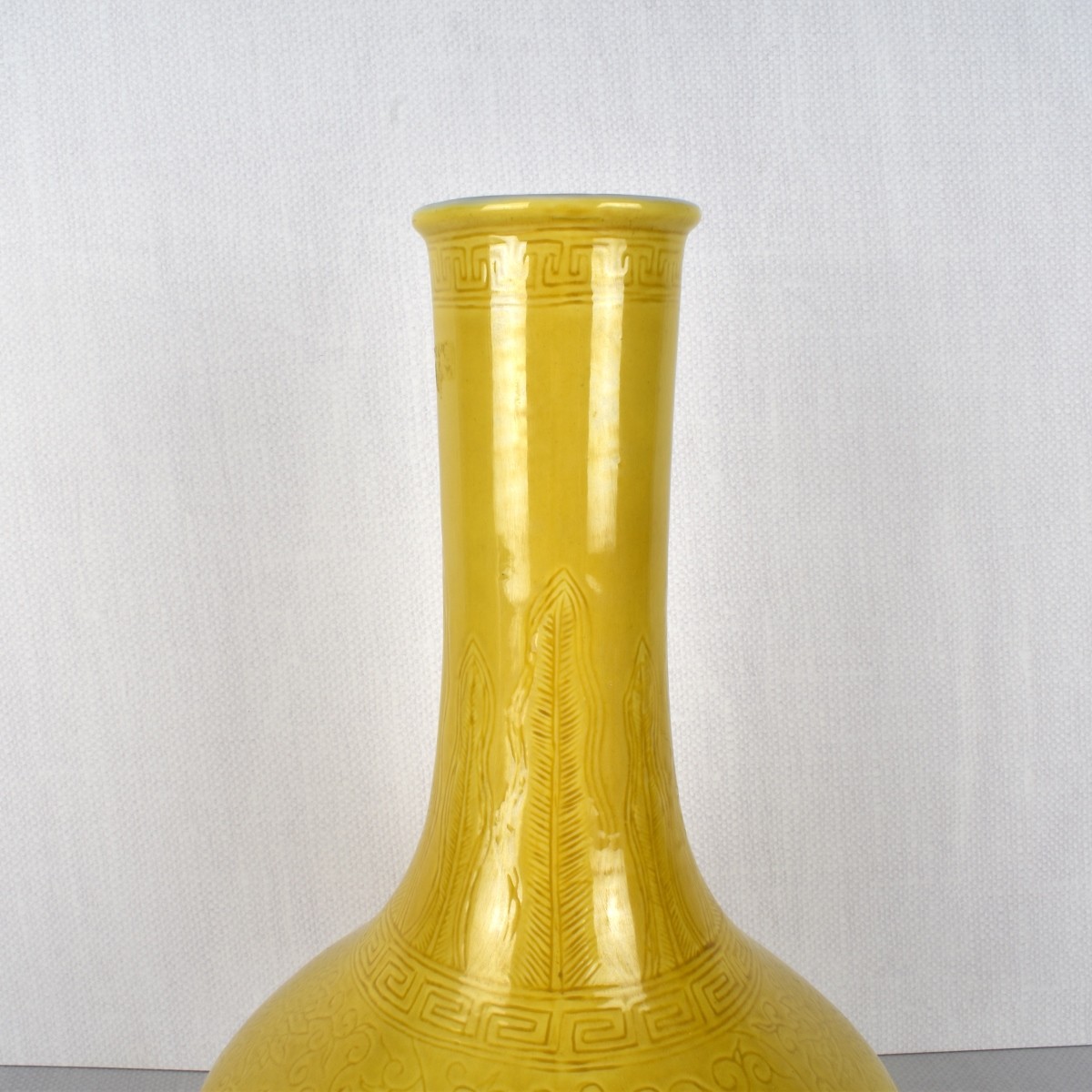 Antique Chinese Glazed Famille Jaune Vases