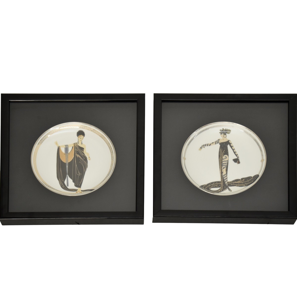 Framed Erte Limited Edition Dishes