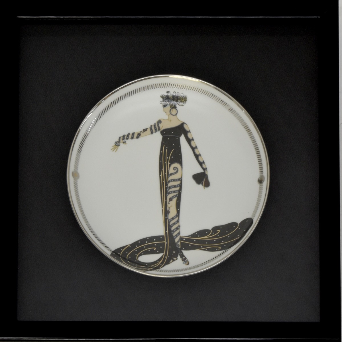 Framed Erte Limited Edition Dishes