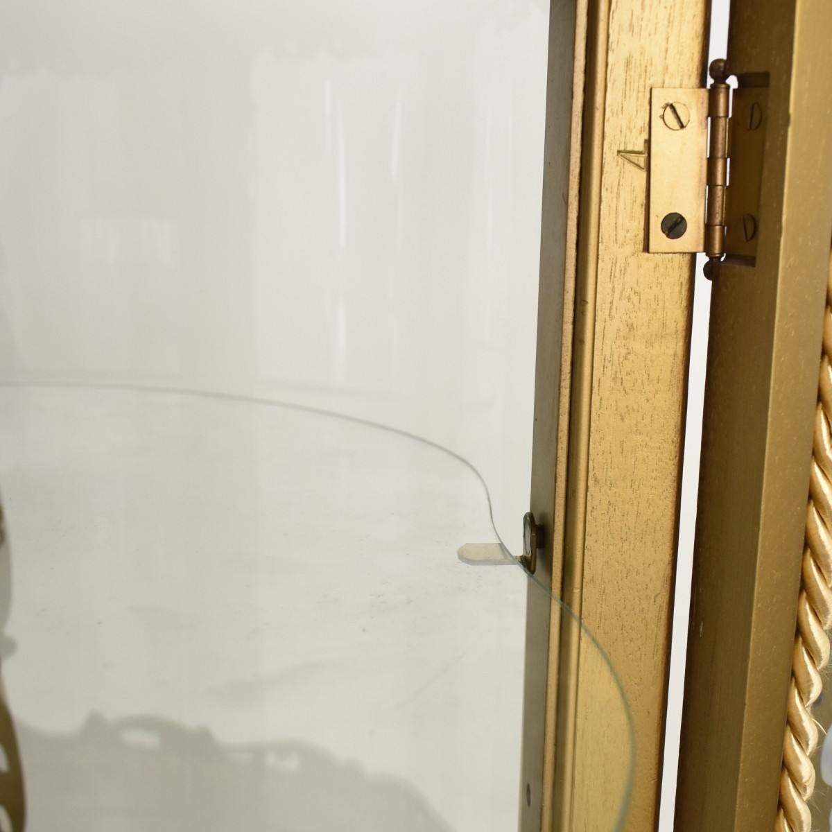 Vintage French Louis XV Style Round Curio Cabinet