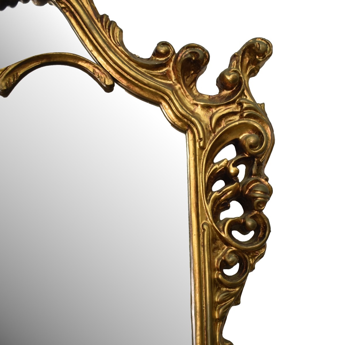 Antique Rococo Style Gilt Wood Wall Mirror