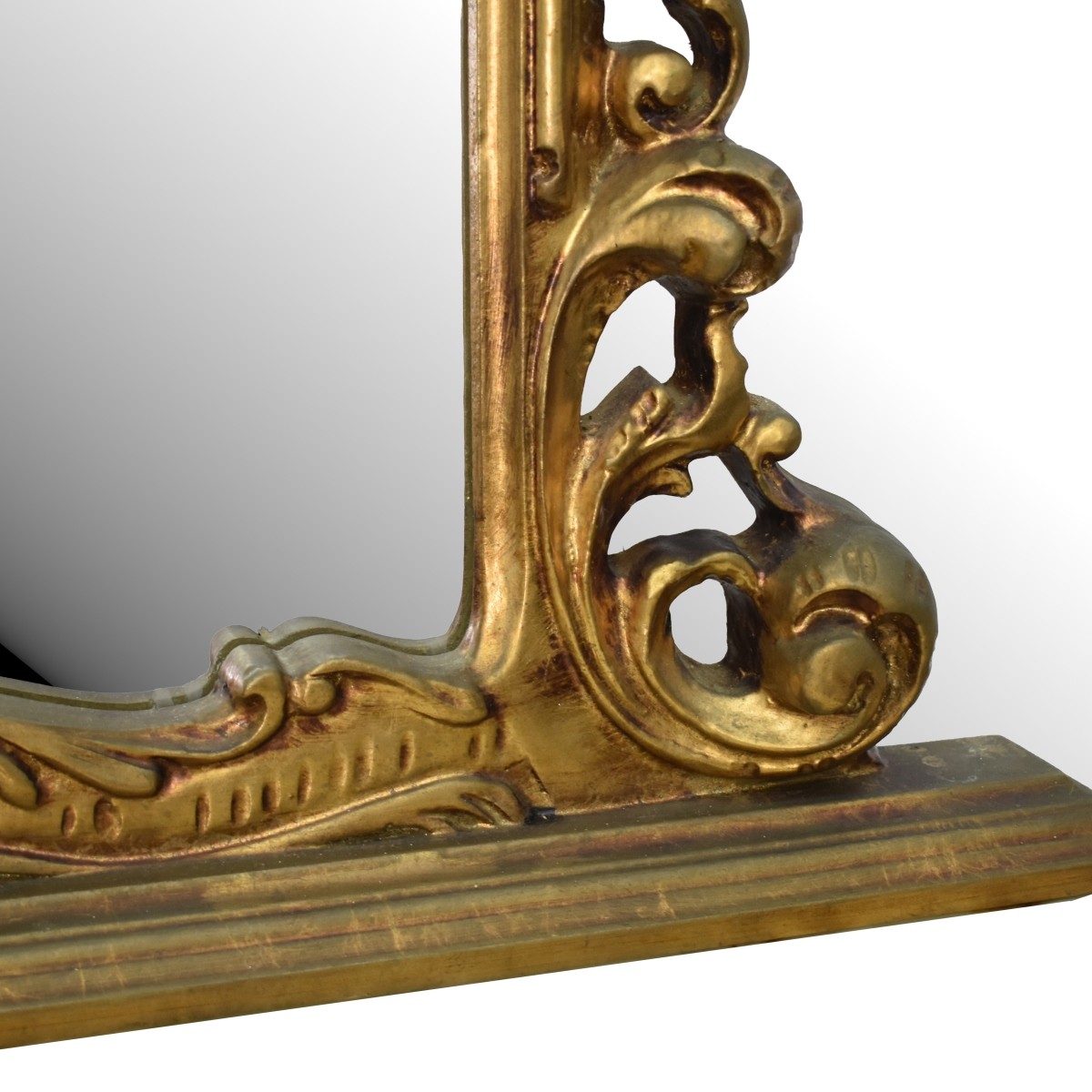 Antique Rococo Style Gilt Wood Wall Mirror