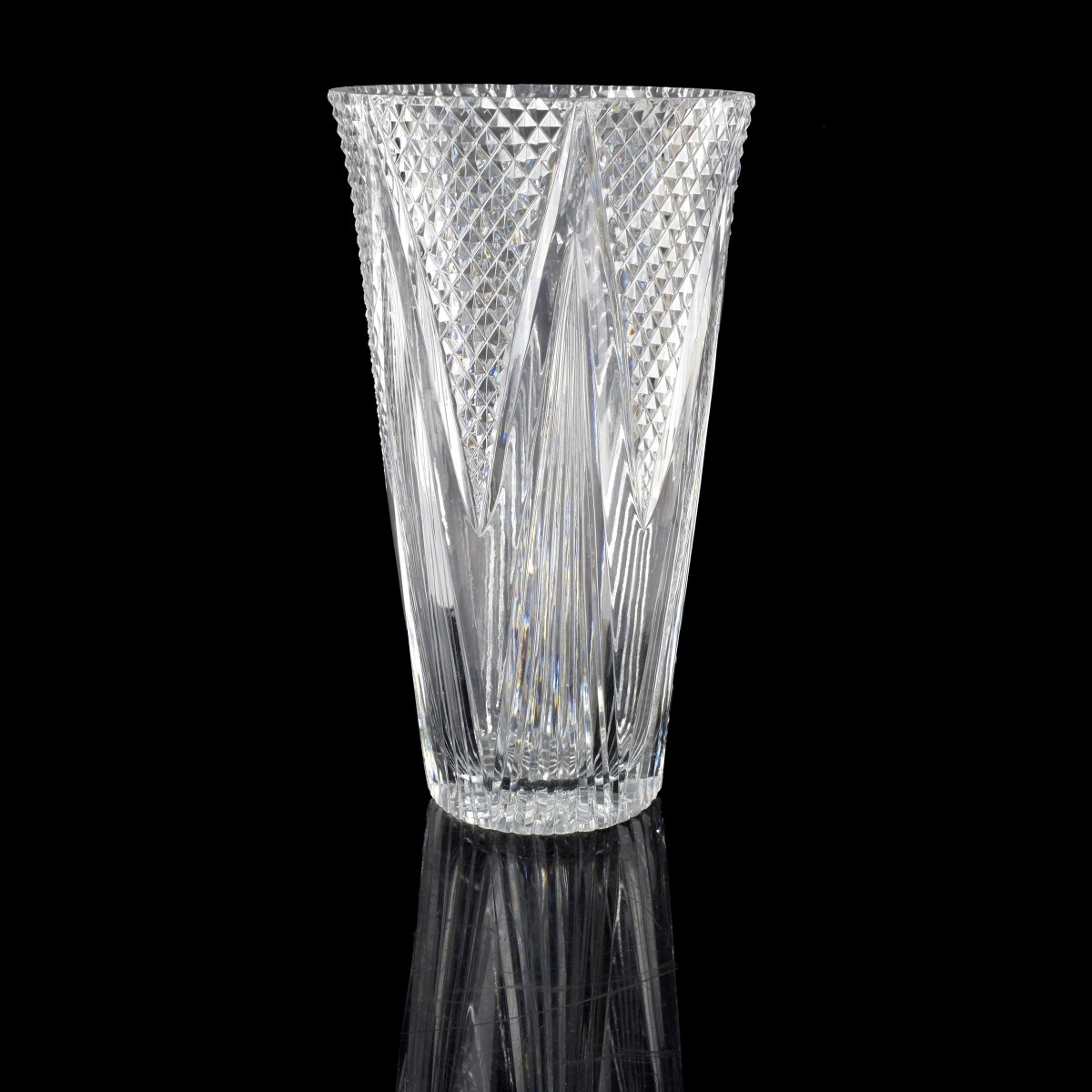 Large Vintage American Brilliant Cut Crystal Vase