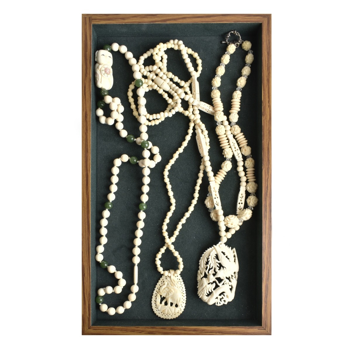 Four Asian Beaded Necklaces