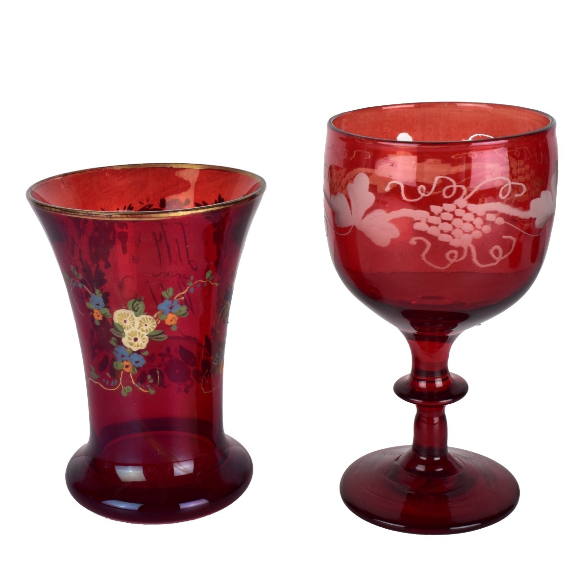 Ruby Glass Bohemian Glasses